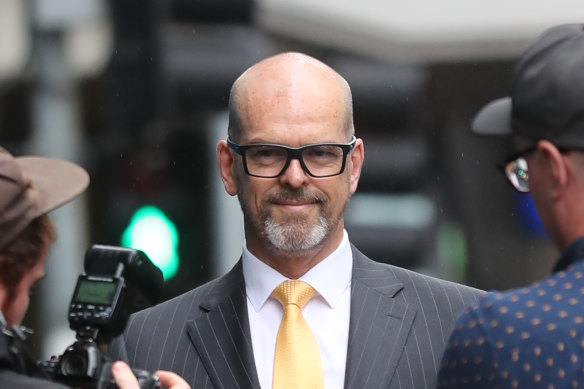 Simon Overland arriving at the royal commission last year.