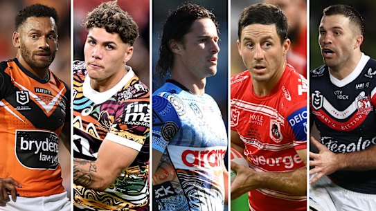 Api Koroisau, Reece Walsh, Nicho Hynes, Ben Hunt and James Tedesco.