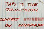The notes allegedly warned business owners to “call the commission”.