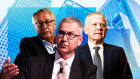 From left: Cbus chair Wayne Swan, APRA chair John Lonsdale and NAB chair Phil Chronican.