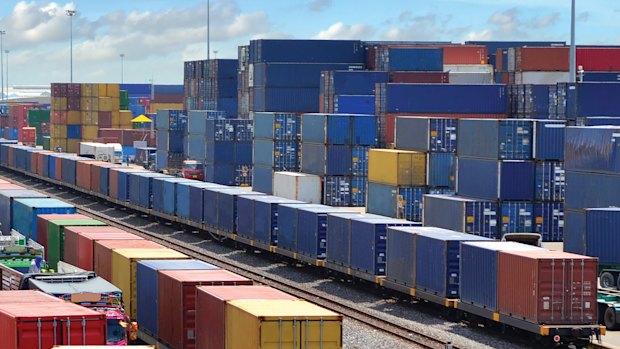 An artist’s image of the proposed Beveridge terminal, which would handle goods moved on the Inland Rail.