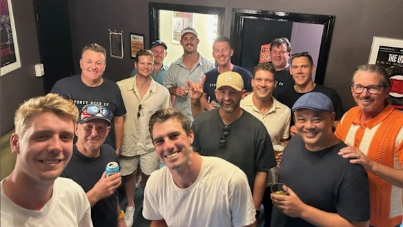 Current Australian players with Six and Out members in Adelaide.