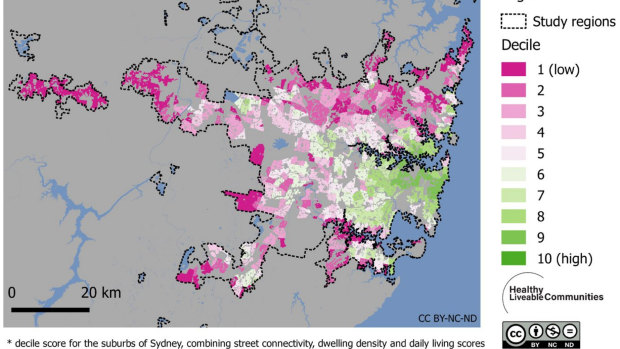 Walkability within Sydney. 