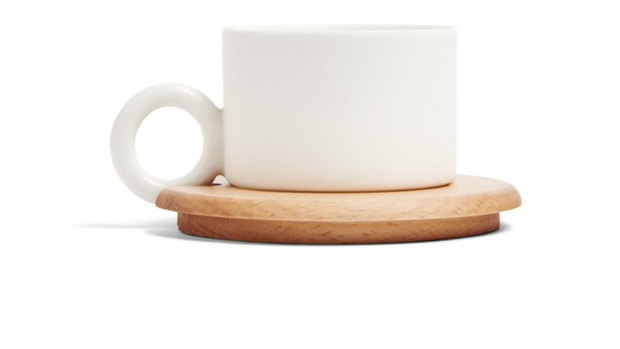 Nendo "Plank series" cup and saucer.