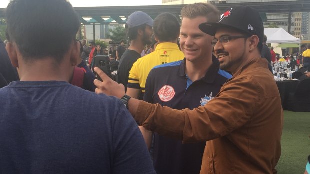 Smith was mobbed by fans at a pre-competition event in Toronto this week.