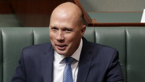 Peter Dutton in Question Time on Monday.