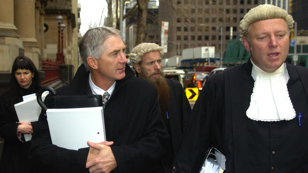 Wayne Strawhorn, pictured left, leaves court in 2006.