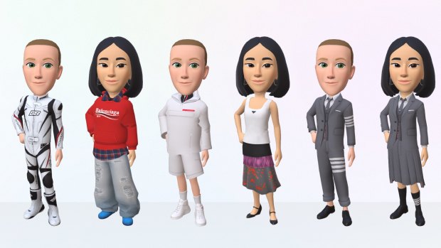 Designers Balenciaga, Prada and Thom Browne were enlisted for the launch of Facebook Meta’s Avatars Store. Avatars of Mark Zuckerberg and Eva Chen, director of fashion partnerships for Instagram, model the designs.