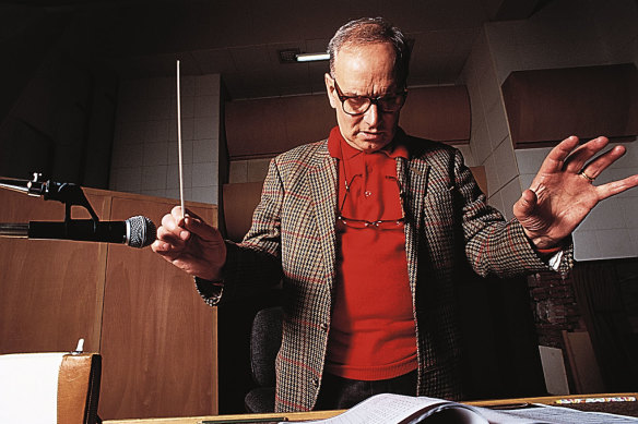 The Italian composer Ennio Morricone.