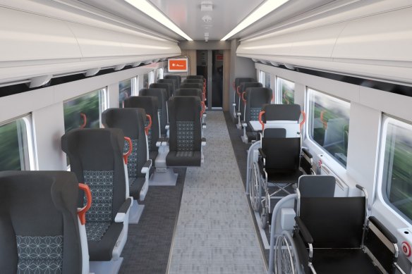 La inclinación de los asientos de los pasajeros ha sido un importante punto de discordia entre el gobierno y el fabricante de trenes español.
