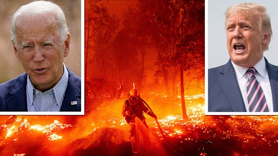Joe Biden, Donald Trump and US wildfires.
