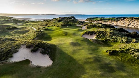 Spectacular holes that wind along the coast at Barnbougle.