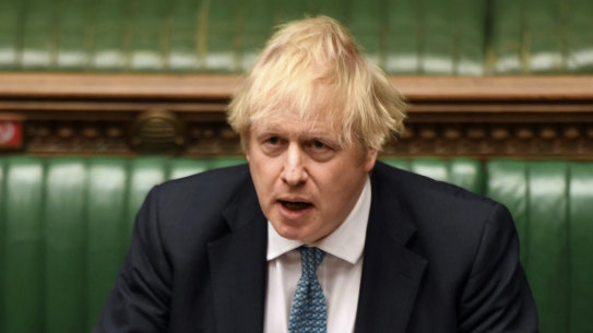 Boris Johnson speaks during Prime Minister's Questions in the House of Commons on Wednesday.
