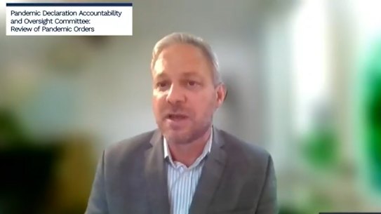 Chief Health Officer Professor Brett Sutton fronts the newly established parliamentary commitee.