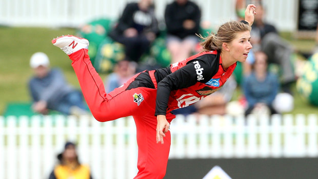 Spun out: Georgia Wareham contributed handy runs with the bat for the Renegades, but failed to make an impact with the ball.