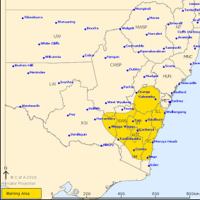 The Bureau of Meteorology issued a storm warning