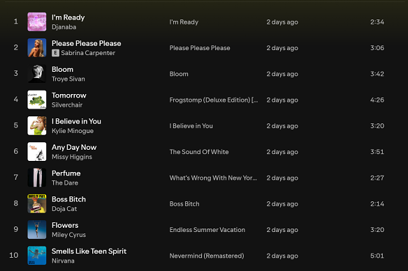 Don’t rush her, Spotify.