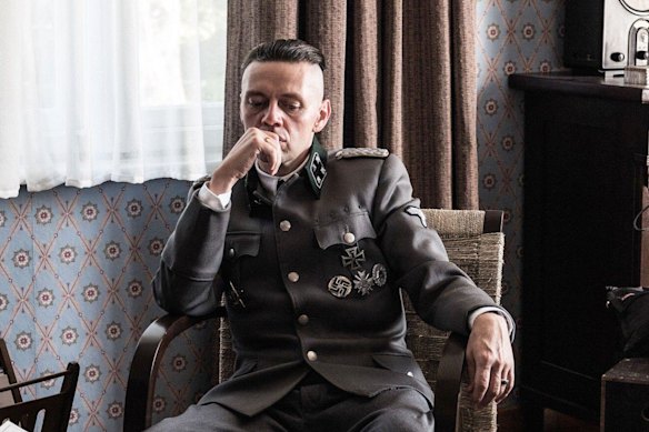 Christian Friedel as Rudolf Hoss, the commandant of the Auschwitz concentration camp in The Zone Of Interest.