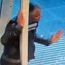 Police appeal after man kicks in, squeezes through door