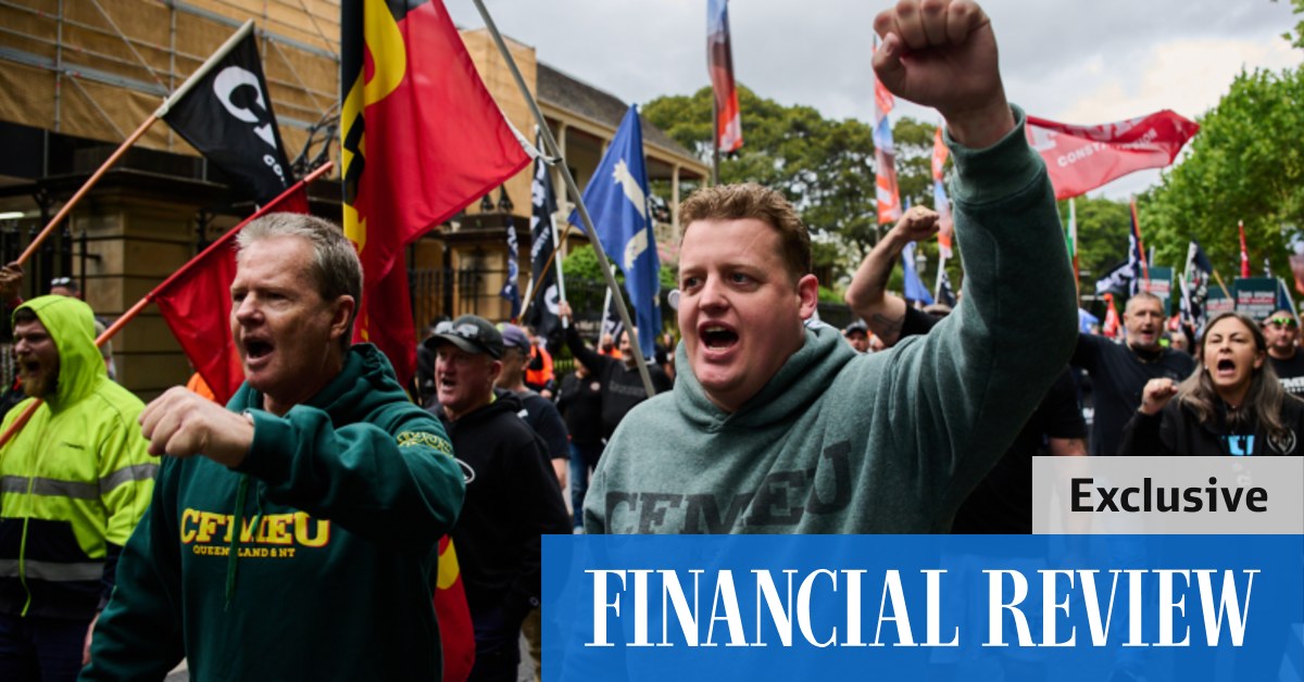 Le patron national de la construction du CFMEU, Zach Smith, s
