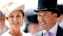 Harriet Sperling and Peter Phillips attend day four of Royal Ascot 2024 at Ascot Racecourse on June 21, 2024 in Ascot, England. (