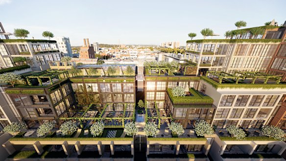 The Collingwood apartment has an upmarket focus.