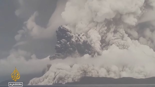 A massive underwater volcanic eruption off the island nation of Tonga has been felt across the south-western Pacific.