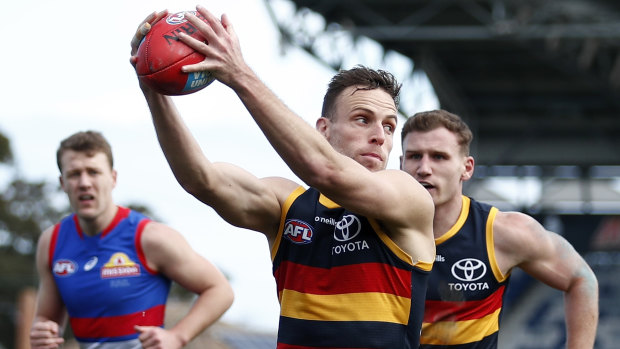 Brodie Smith in action for the Crows.