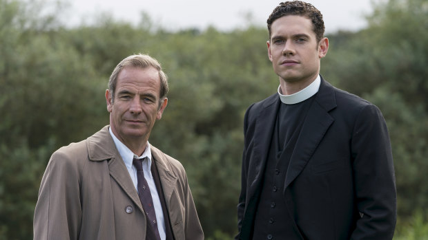 Robson Green and Tom Brittney in  Grantchester.