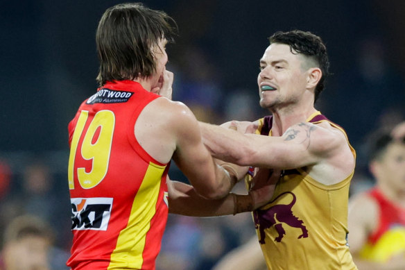 Jostling for position: Brisbane’s shock loss to the Suns could cost them a top-two spot.