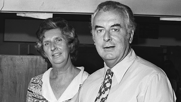 Margaret and Gough Whitlam in 1972.