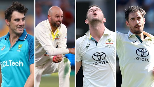 Pat Cummins, Nathan Lyon, Josh Hazlewood and Mitchell Starc.