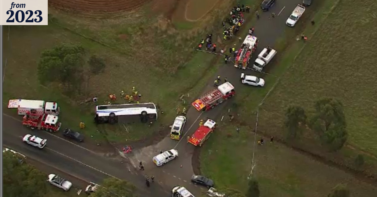 School bus crash Exford: 13 children in hospital after truck hits ...