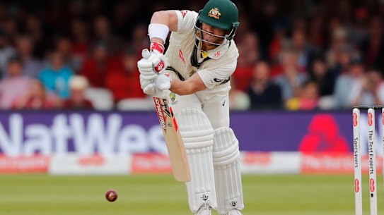 David Warner was dismissed by Stuart Broad again.