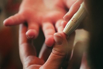 The test requires pinpricking the finger for blood in a similar way to how diabetes can be monitored. 