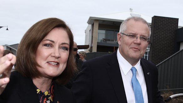 Mates: Prime Minister Scott Morrison and Senate hopeful Sarah Henderson.