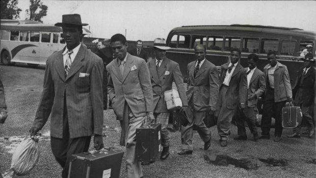 Jamaican immigrants arrive for their first night in London after disembarking from the Empire Windrush. 