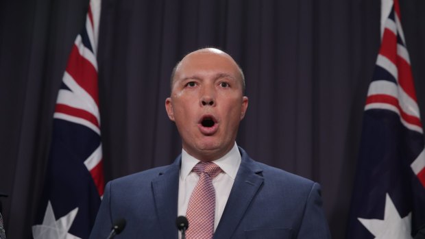 Home Affairs Minister Peter Dutton.