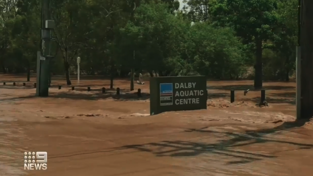 Flooding in Dalby stabilised on Sunday afternoon.