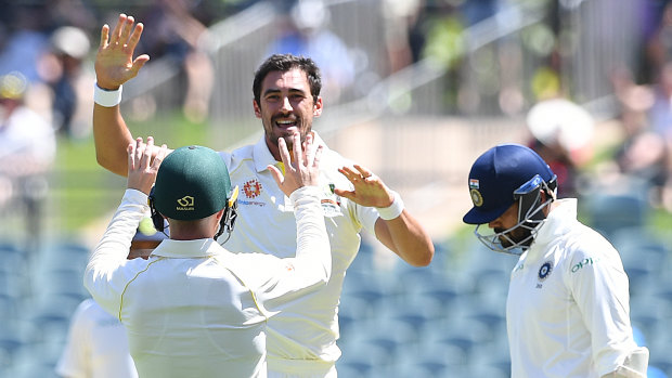 Fall guy: Mitchell Starc copped plenty of blame for the first Test loss, but his figures didn't justify the scrutiny.