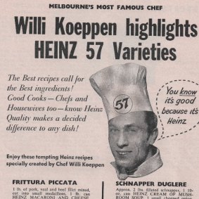 Willi Koeppen featured in the 1957 book Recipes from the Stars.
