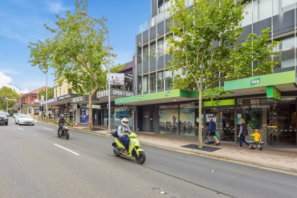 Properties sold at Burgess Rawson auction included the Tabcorp shop at 128 Military Road, Neutral Bay.