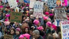 A sea of protest signs: record crowds of protesters attended the Women's March in Washington in January 2017.