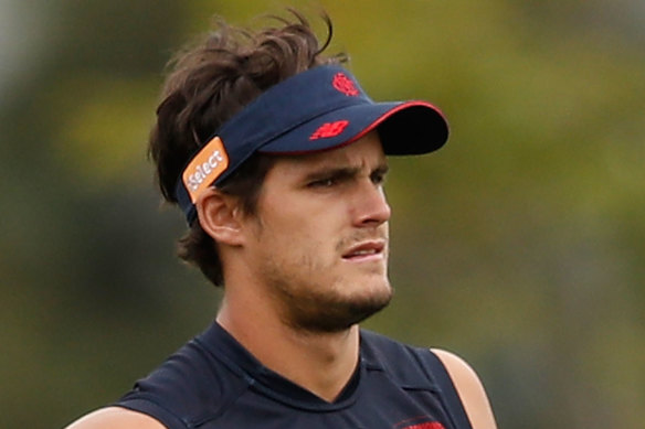 Harley Balic during his time at Melbourne.