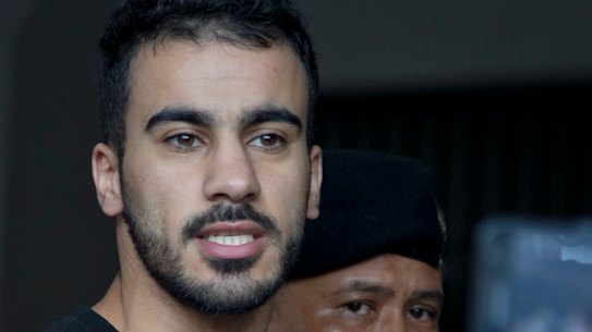 Hakeem al-Araibi as he is brought to court in Bangkok in December.