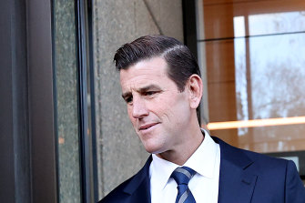 Ben Roberts-Smith outside the Federal Court on Wednesday.