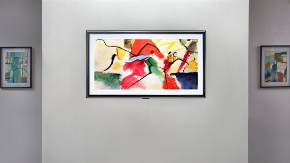 The GX series has all its components in the TV unit, but still hangs flush on the wall.