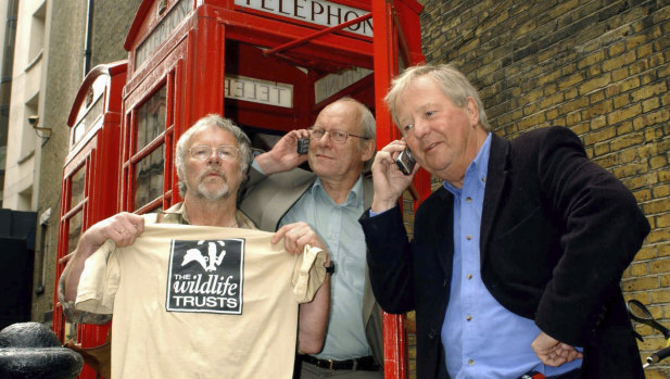 The Goodies hamming it up in London in 2003.
