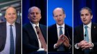 Bank executives face a big problem. From left, Andrew Irvine (NAB), Peter King (Westpac), Shayne Elliott (ANZ), and Matt Comyn (CBA).
