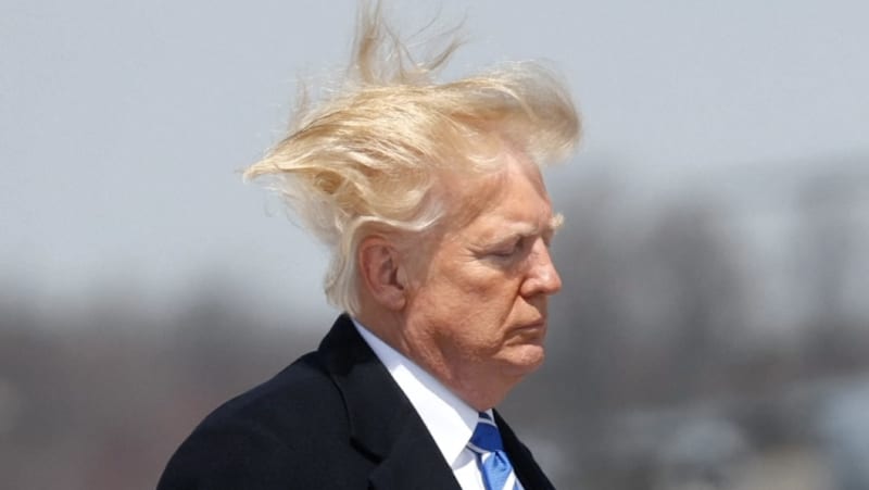 The answer to Trump's hair is blowing in the wind: it's real